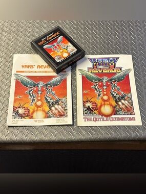 Yars' Revenge Video Game Cartridge - with comic book Atari 2600 Artwork